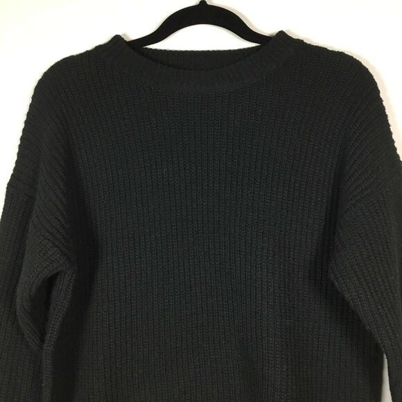 Pink Diamond Black Oversized Distressed Sleeve Grunge Goth Sweater S Autumn - Picture 2 of 7